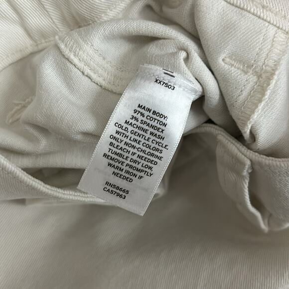 BP. High Waist Straight Leg Cotton Pants In White Size 2 NWOT - Picture 8 of 10